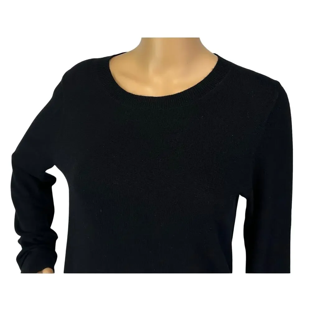 J. Crew Cotton Wool Blend Teddie Sweater Black F5199 Size S